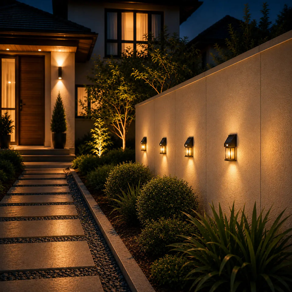 PACK LAMPARA SOLAR DE LUZ CALIDA MINIMALISTA